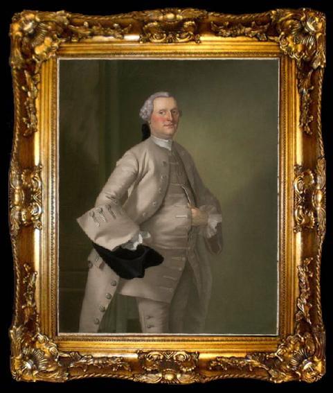 framed  Joseph Blackburn Portrait of Colonel Jonathan Warner, ta009-2